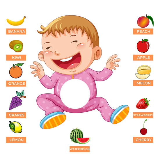 2. Sınıf 9. Ünite Fruits Feed the Baby Mıknatıslı Keçe Seti